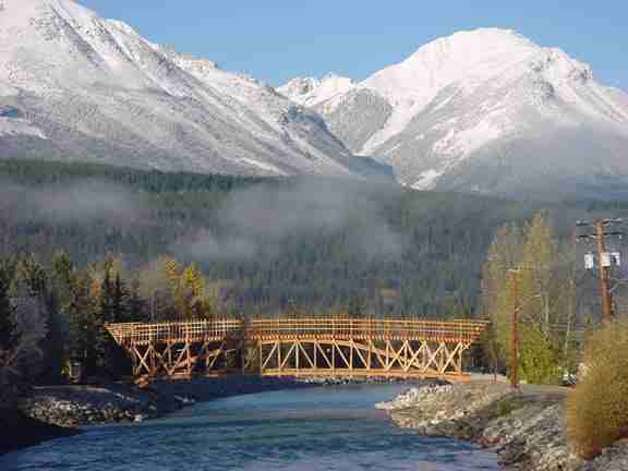 broen i Rockey Mountain som journeyman og carpenter Henrik Skriver var med til at lave.